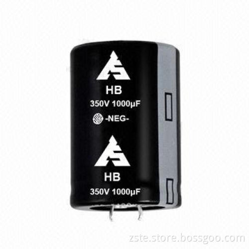 Snap-in aluminum electrolytic capacitor for switching power/inverter smoothing, 350V/1000uf/3000h